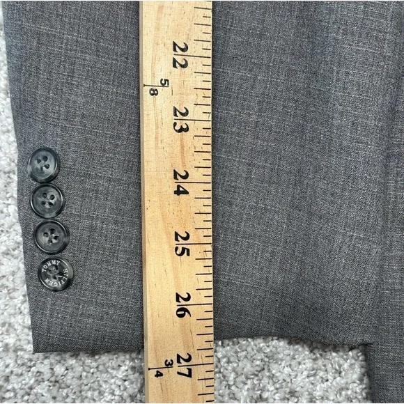 Tommy Hilfiger Suit Mens 48 Long Pants 40x31 Gray Vintage Double Breasted